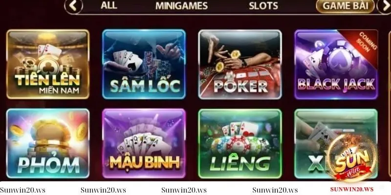 Sảnh game bài Sunwin