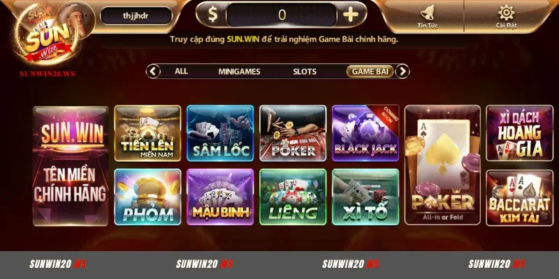 Game bài Sunwin20