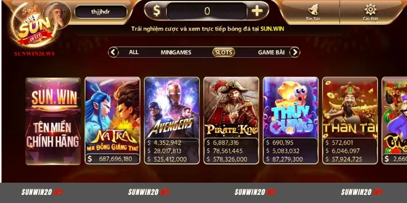 Slot game hấp dẫn tại Sunwin20