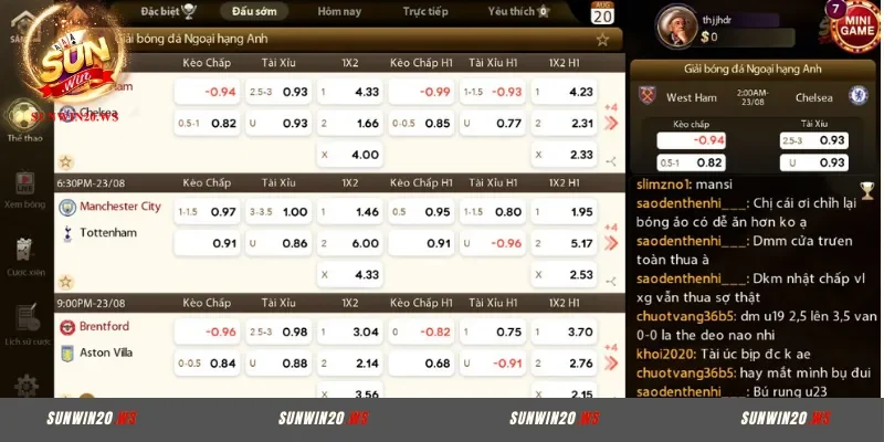 Cược thể thao sôi động cùng Sunwin20